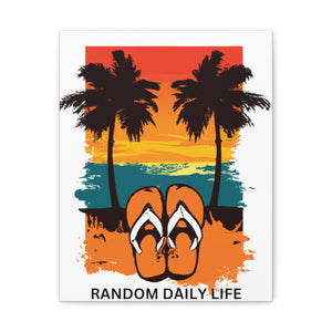 Random Daily Life ( Sunset Beach) - Canvas