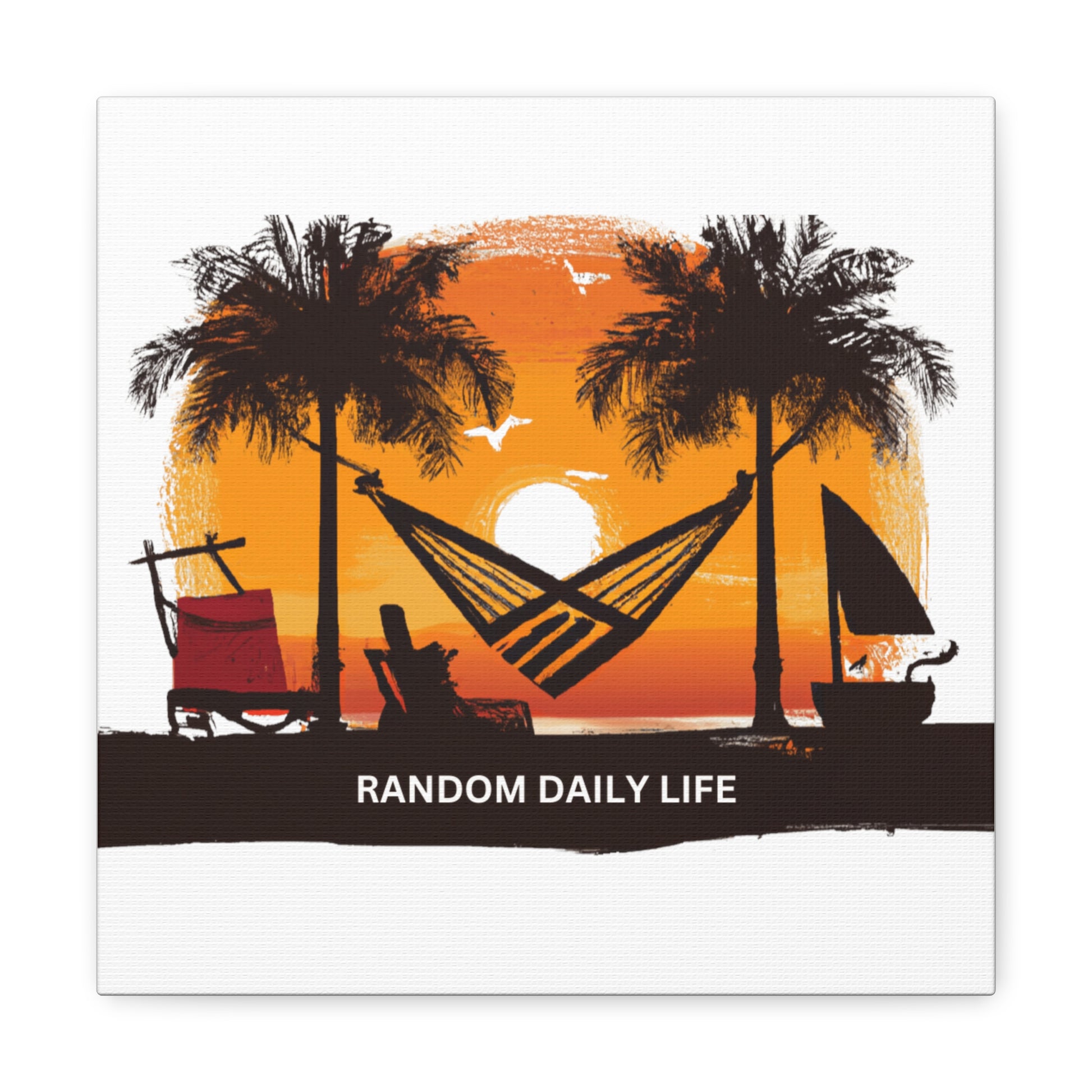 Random Daily Life ( Beach Hammock) - Canvas