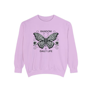 Random Daily Life ( The Grey Butterfly) - Unisex Garment-Dyed Sweatshirt