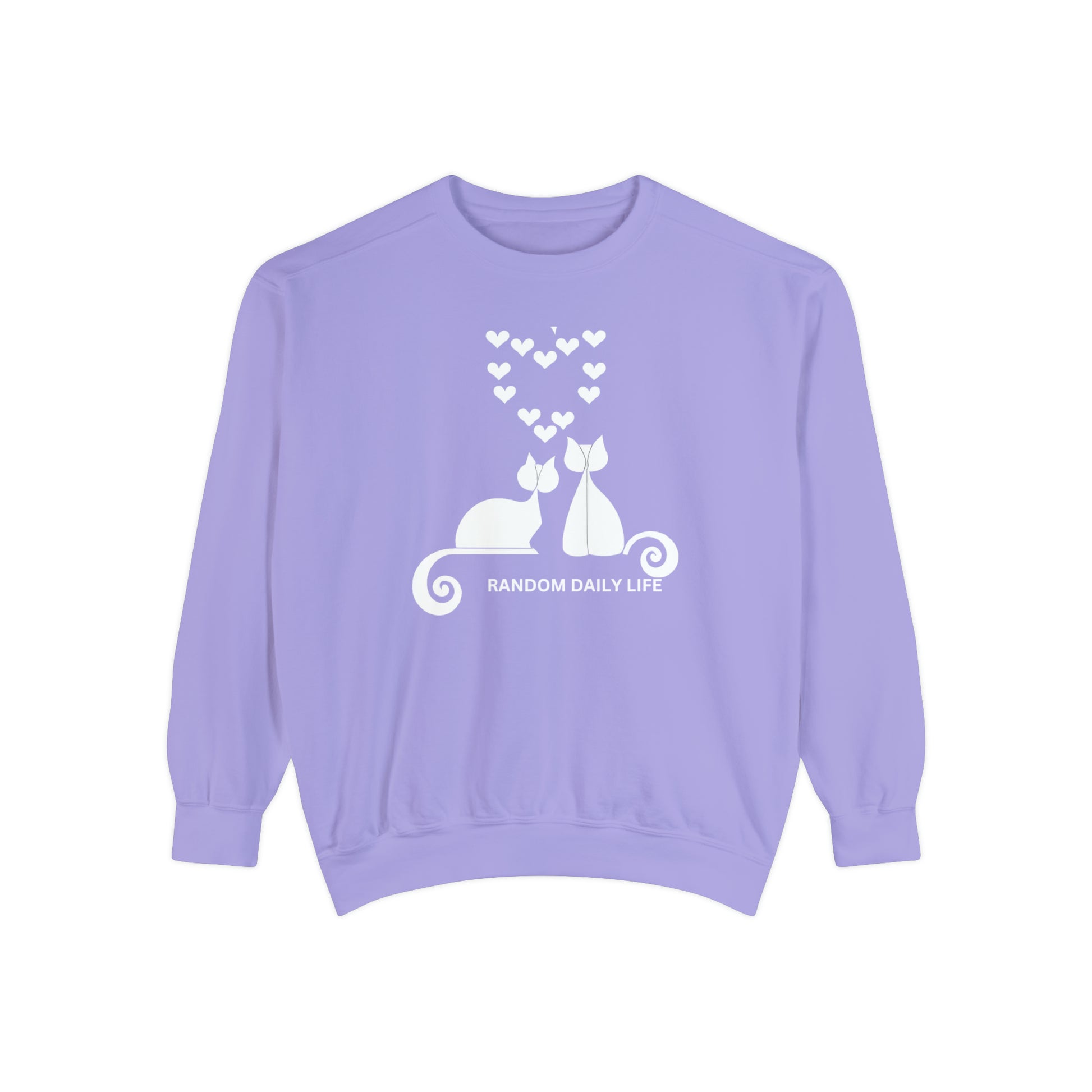 Random Daily Life ( Flower Kitty ) - Unisex Garment-Dyed Sweatshirt