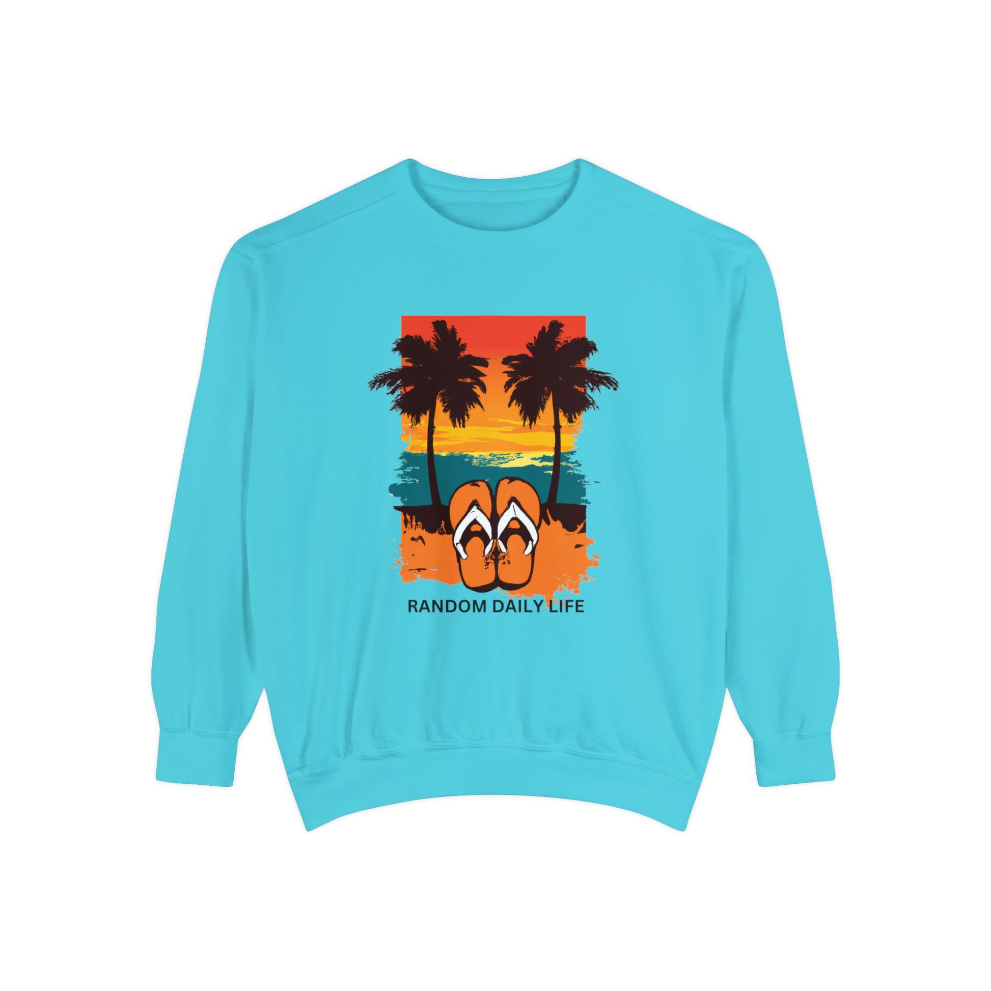 Random Daily Life ( Sunset Beach) - Unisex Garment-Dyed Sweatshirt