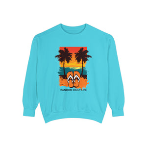 Random Daily Life ( Sunset Beach) - Unisex Garment-Dyed Sweatshirt