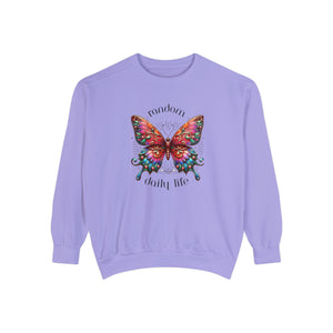 Random Daily Life ( Beautiful Butterfly) - Unisex Garment-Dyed Sweatshirt