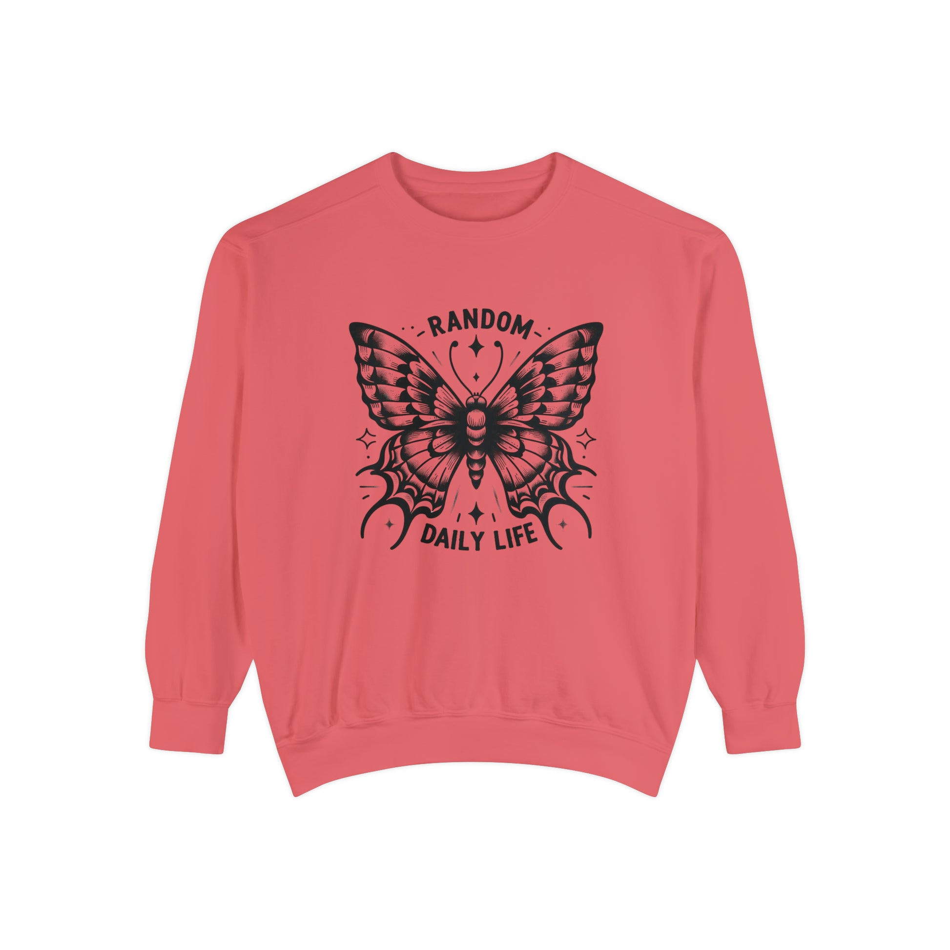 Random Daily Life ( Black Butterfly ) - Unisex Garment-Dyed Sweatshirt