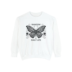 Random Daily Life ( The Grey Butterfly) - Unisex Garment-Dyed Sweatshirt