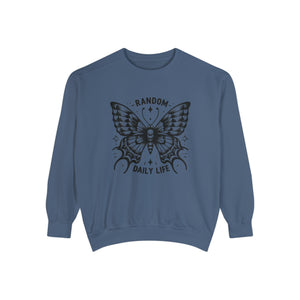 Random Daily Life ( Black Butterfly ) - Unisex Garment-Dyed Sweatshirt