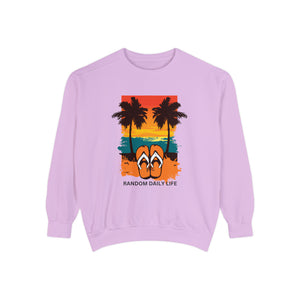 Random Daily Life ( Sunset Beach) - Unisex Garment-Dyed Sweatshirt