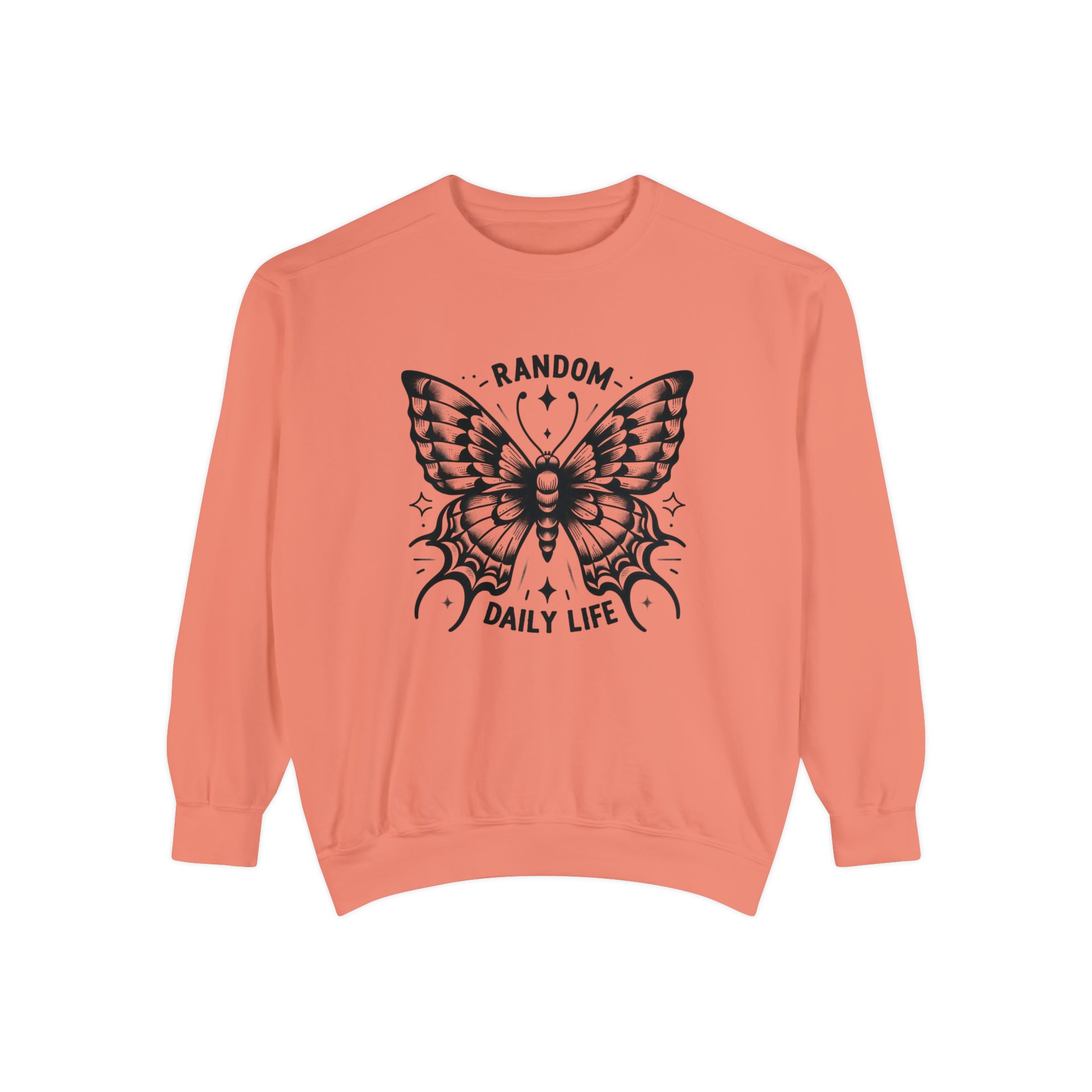 Random Daily Life ( Black Butterfly ) - Unisex Garment-Dyed Sweatshirt