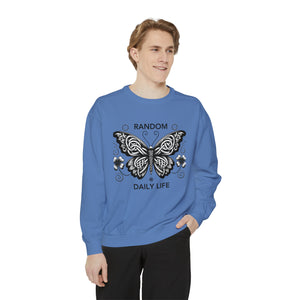 Random Daily Life ( The Grey Butterfly) - Unisex Garment-Dyed Sweatshirt