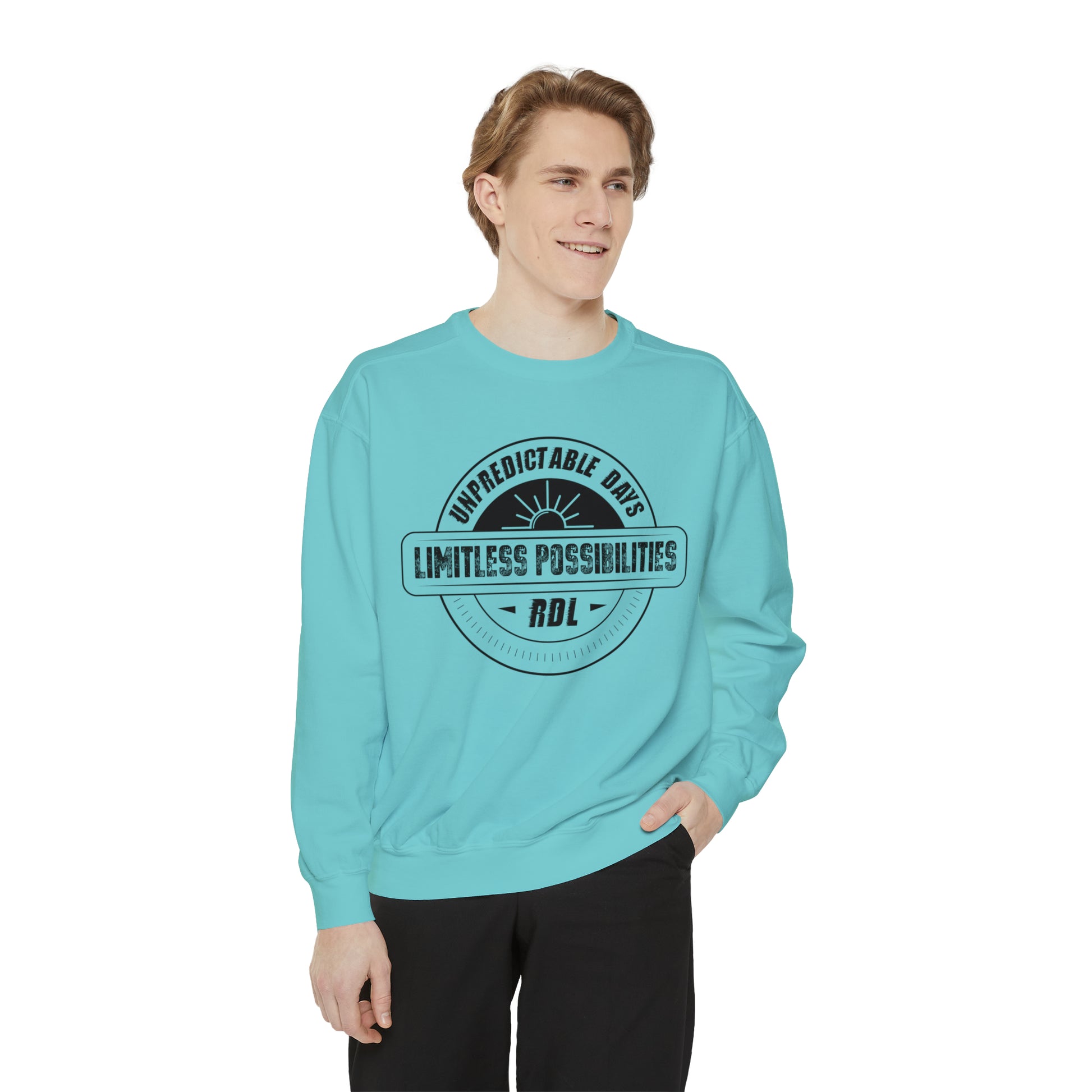 Unpredictable Days, Limitless Possibilities - Unisex Garment-Dyed Sweatshirt