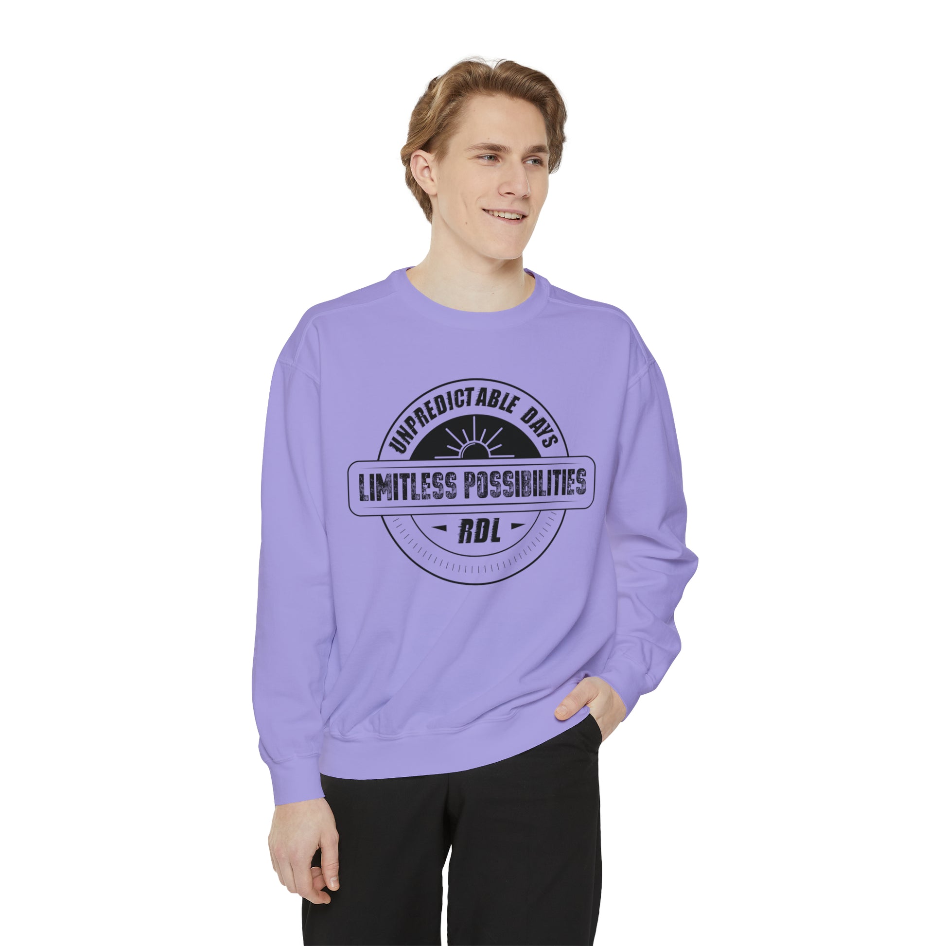 Unpredictable Days, Limitless Possibilities - Unisex Garment-Dyed Sweatshirt