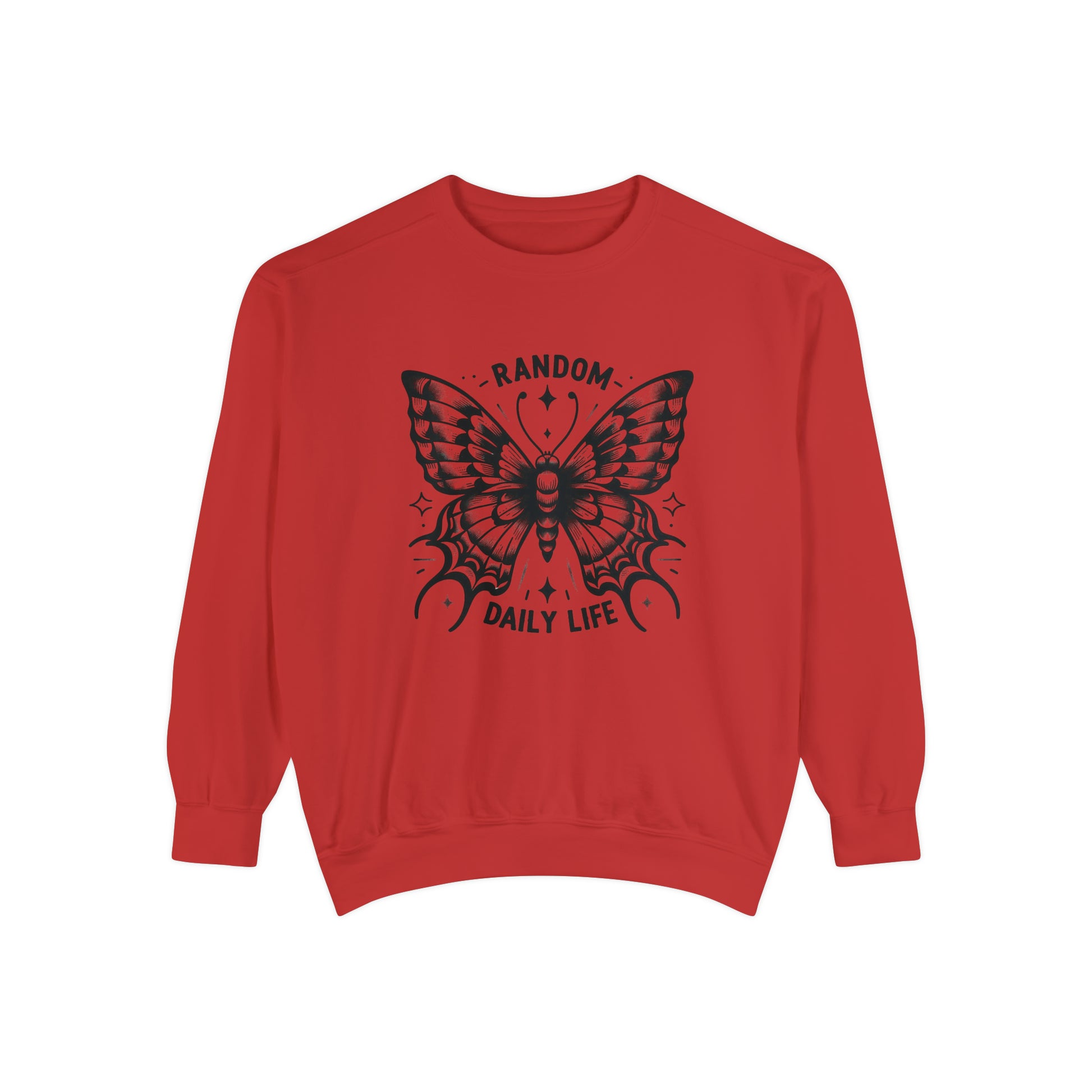 Random Daily Life ( Black Butterfly ) - Unisex Garment-Dyed Sweatshirt