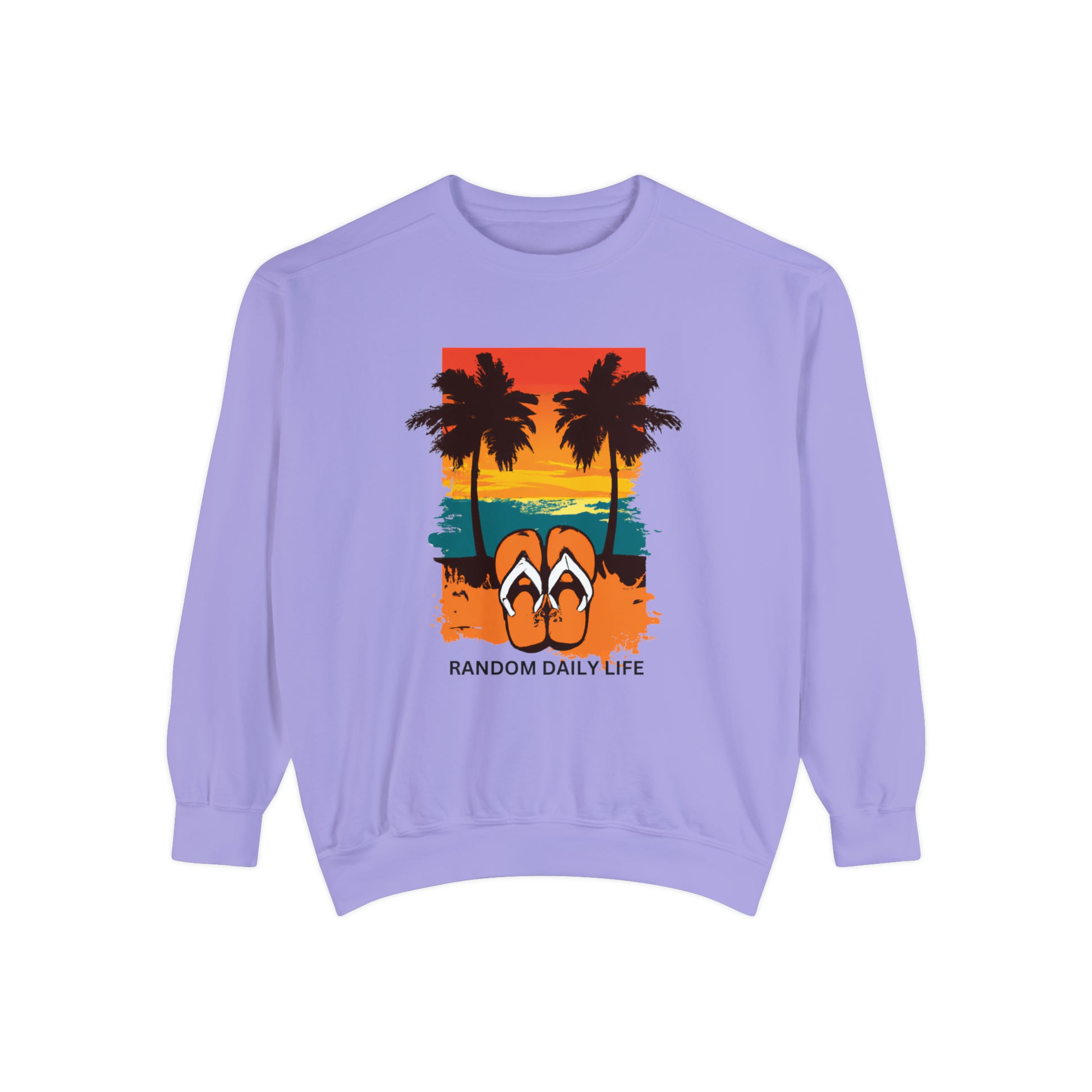 Random Daily Life ( Sunset Beach) - Unisex Garment-Dyed Sweatshirt