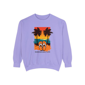 Random Daily Life ( Sunset Beach) - Unisex Garment-Dyed Sweatshirt