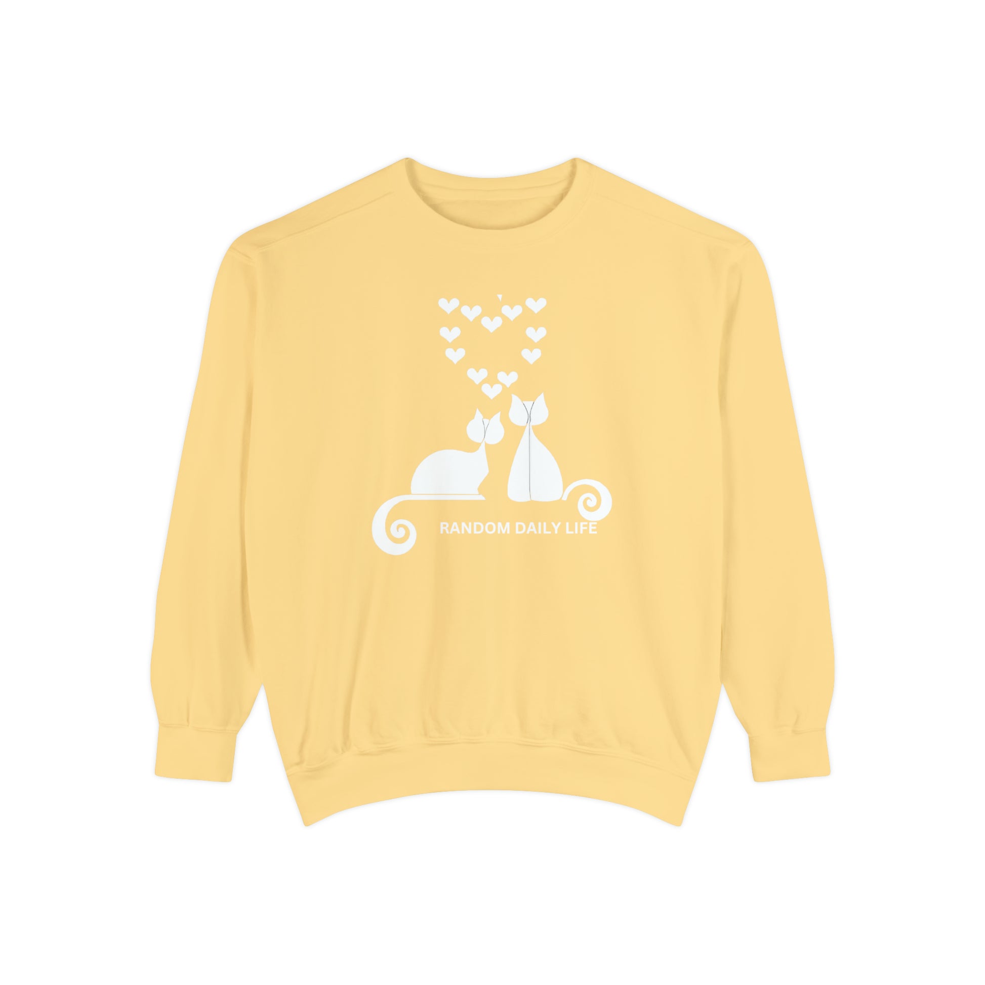 Random Daily Life ( Flower Kitty ) - Unisex Garment-Dyed Sweatshirt