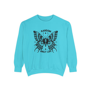 Random Daily Life ( Black Butterfly ) - Unisex Garment-Dyed Sweatshirt