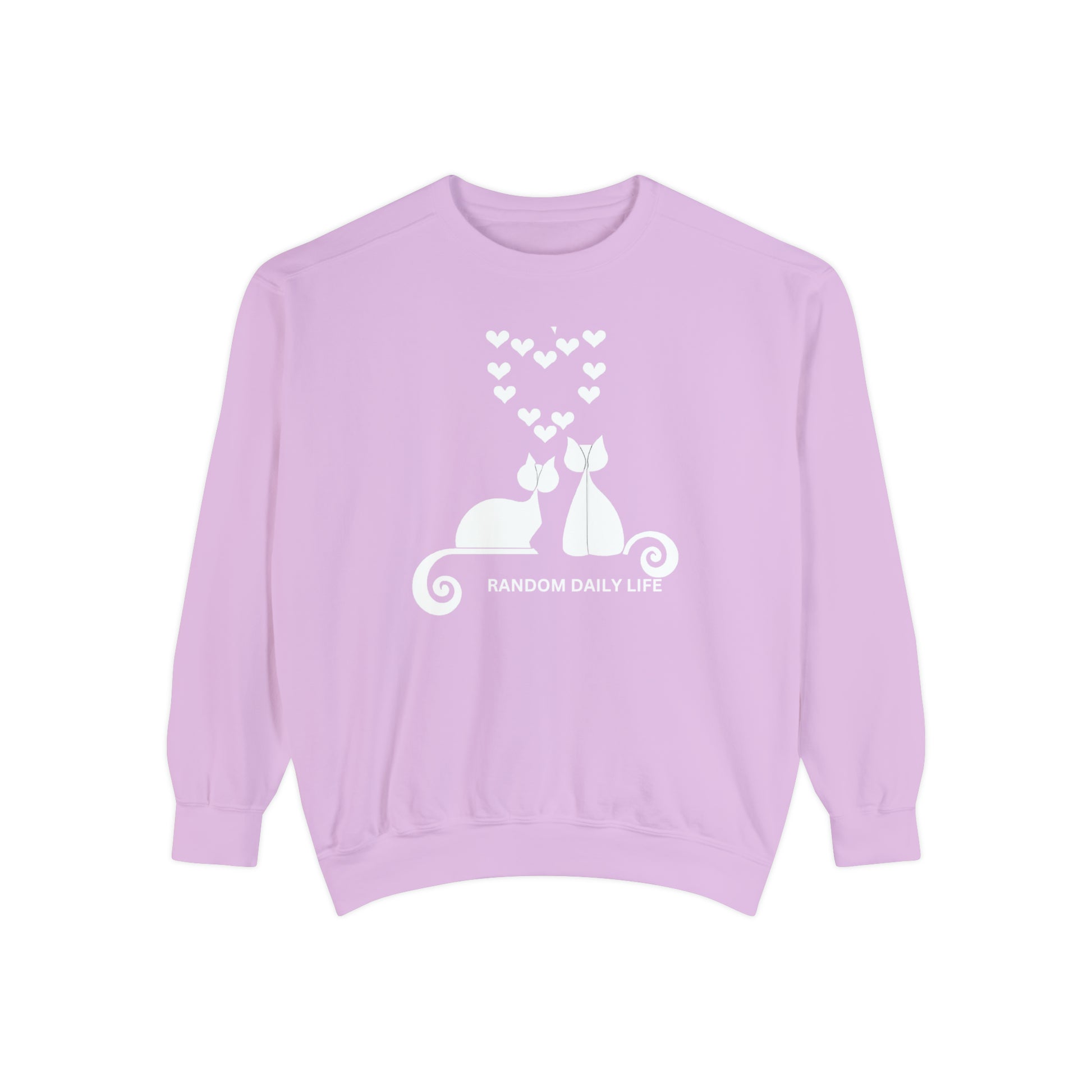 Random Daily Life ( Flower Kitty ) - Unisex Garment-Dyed Sweatshirt