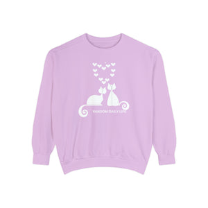 Random Daily Life ( Flower Kitty ) - Unisex Garment-Dyed Sweatshirt