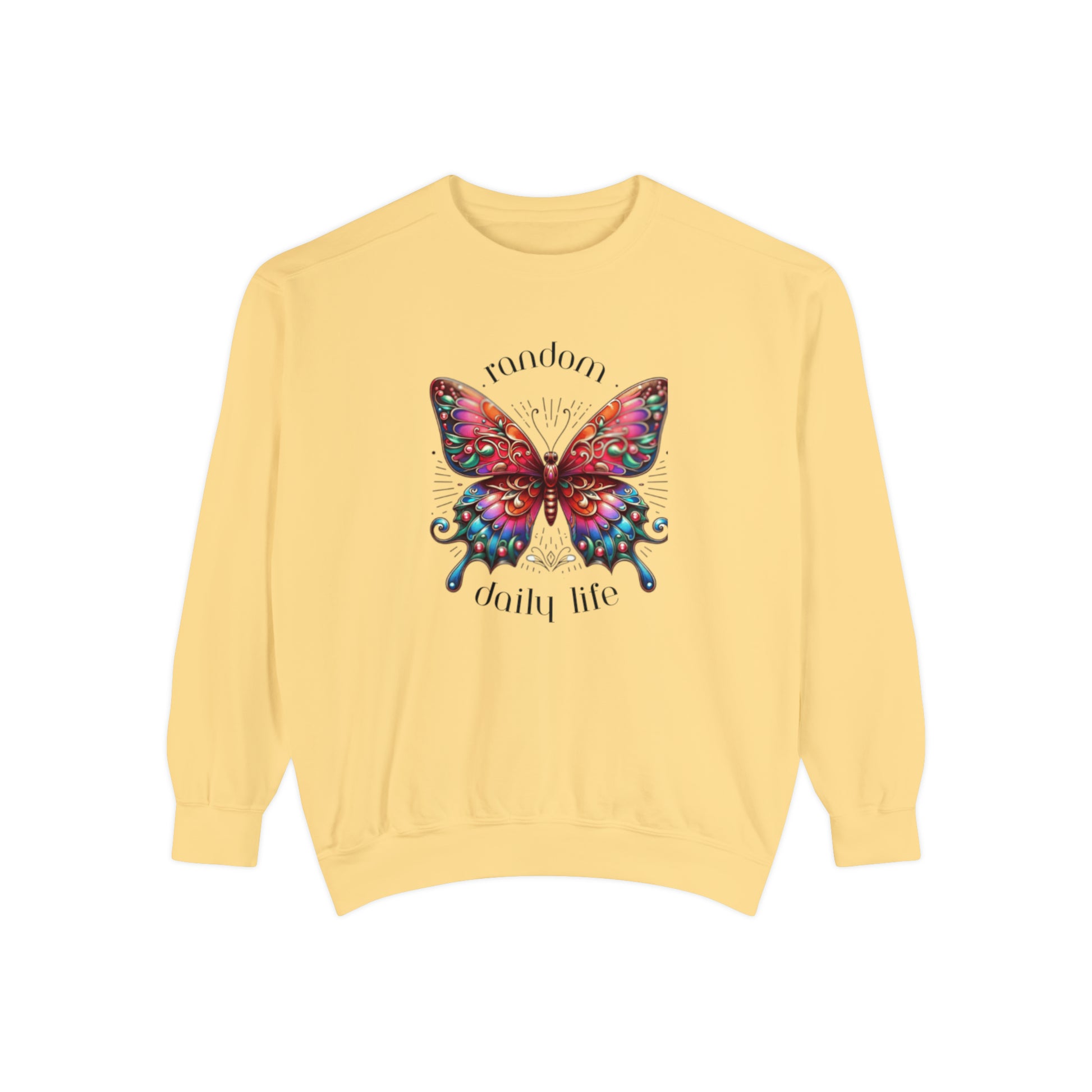 Random Daily Life ( Beautiful Butterfly) - Unisex Garment-Dyed Sweatshirt