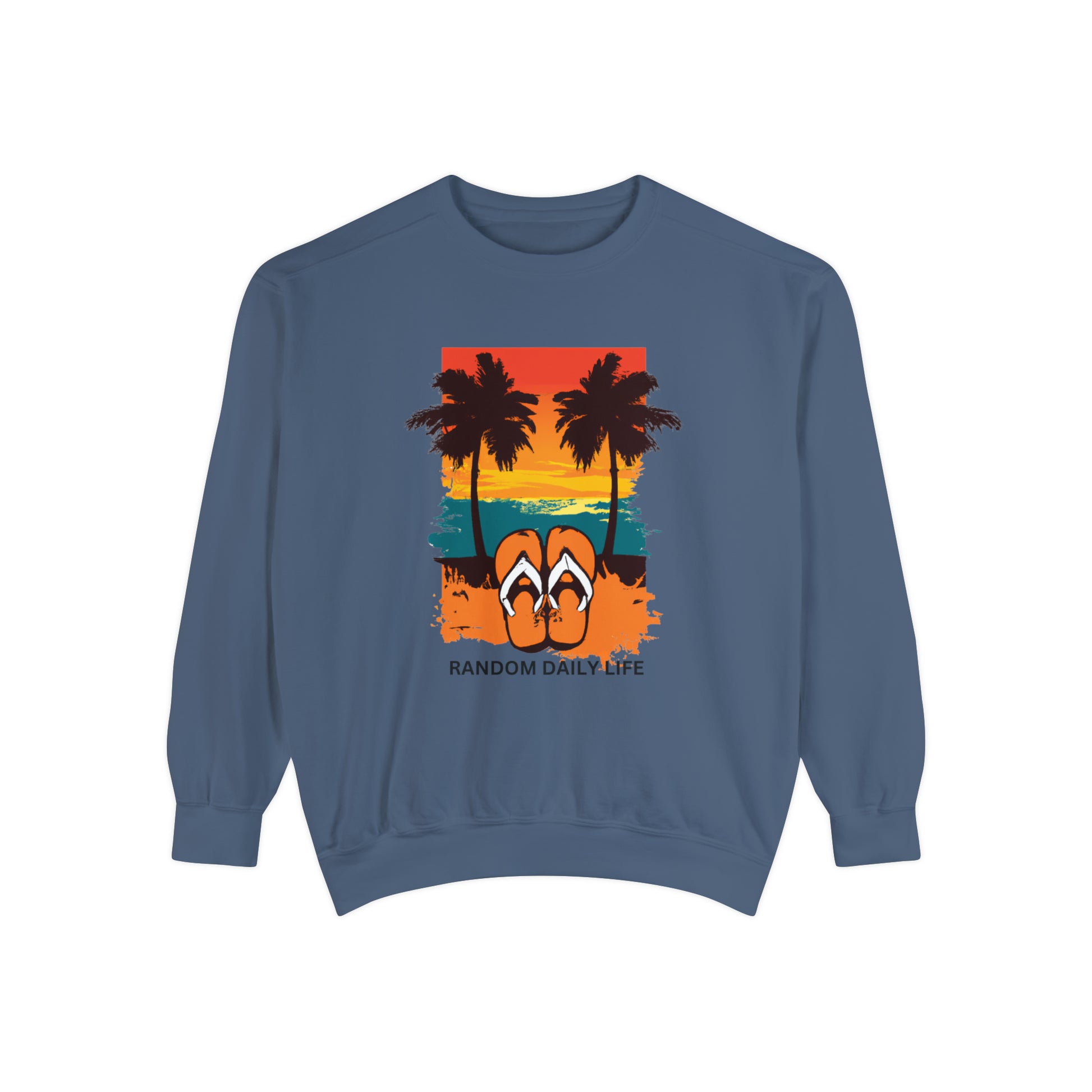 Random Daily Life ( Sunset Beach) - Unisex Garment-Dyed Sweatshirt