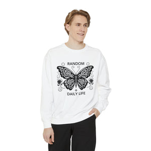 Random Daily Life ( The Grey Butterfly) - Unisex Garment-Dyed Sweatshirt