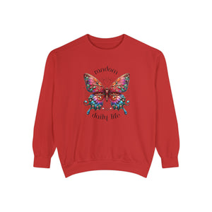 Random Daily Life ( Beautiful Butterfly) - Unisex Garment-Dyed Sweatshirt