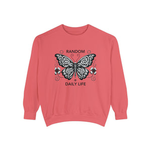 Random Daily Life ( The Grey Butterfly) - Unisex Garment-Dyed Sweatshirt