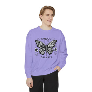 Random Daily Life ( The Grey Butterfly) - Unisex Garment-Dyed Sweatshirt