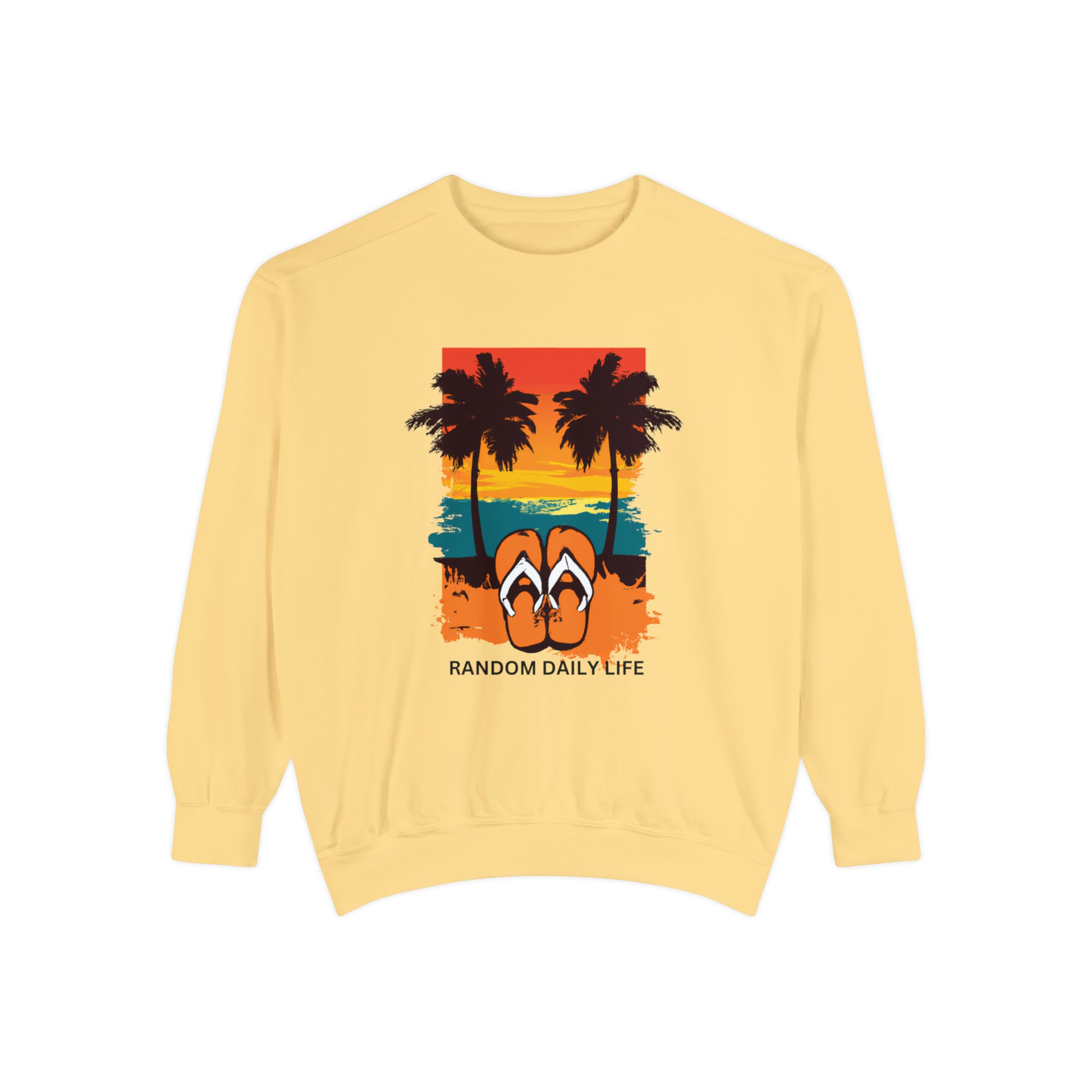 Random Daily Life ( Sunset Beach) - Unisex Garment-Dyed Sweatshirt