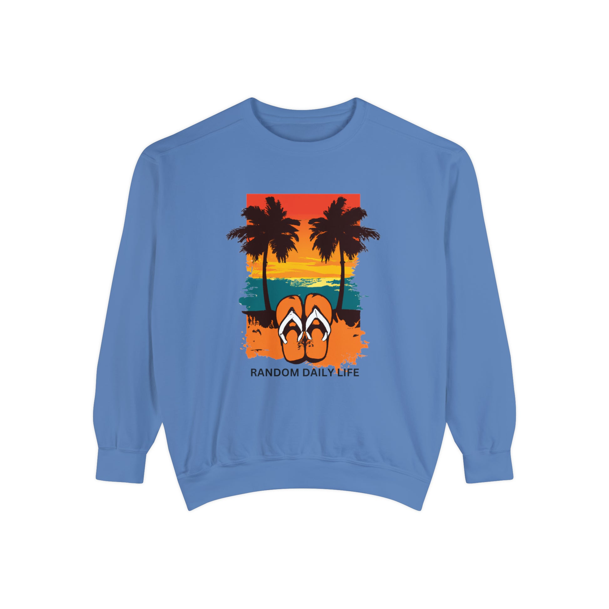 Random Daily Life ( Sunset Beach) - Unisex Garment-Dyed Sweatshirt