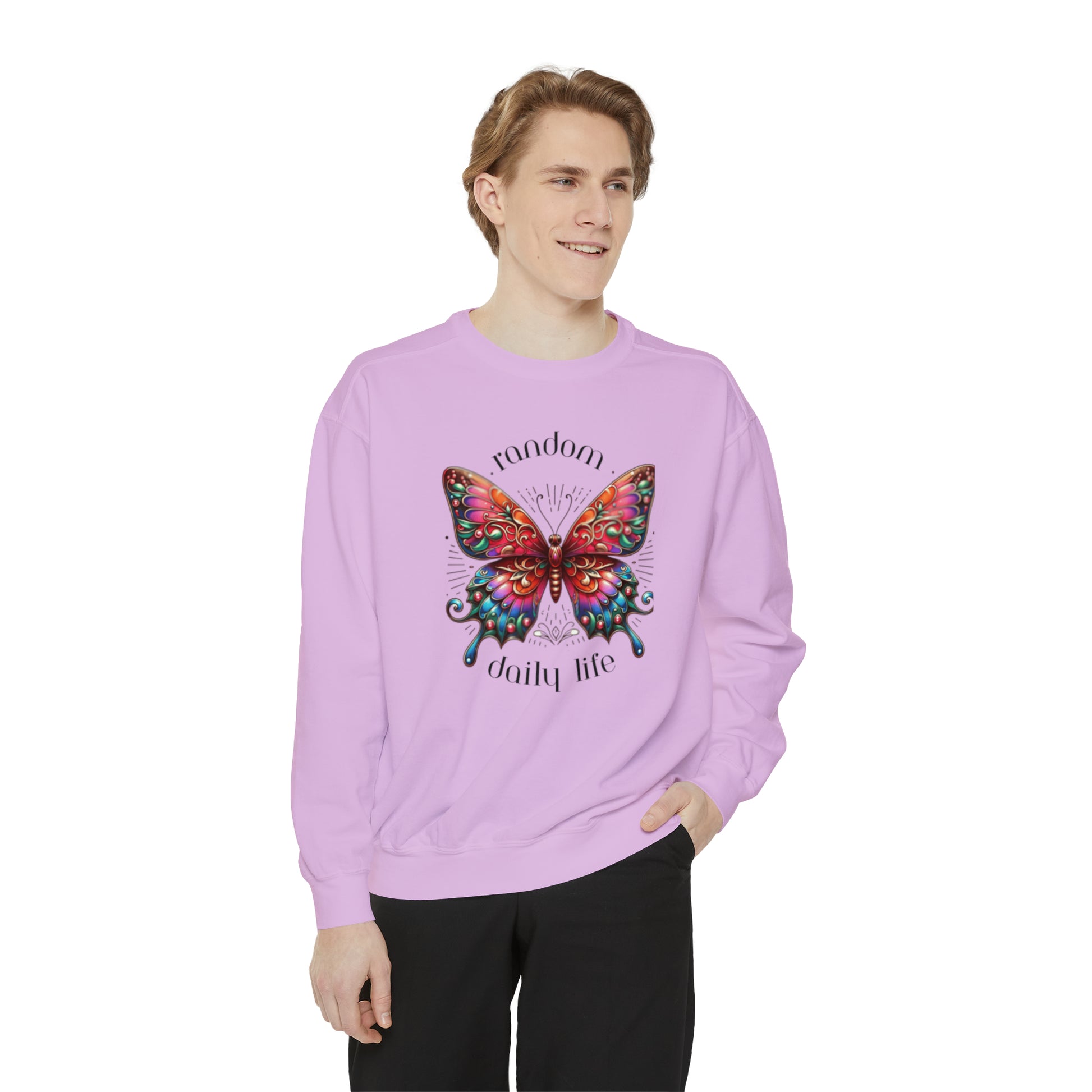 Random Daily Life ( Beautiful Butterfly) - Unisex Garment-Dyed Sweatshirt