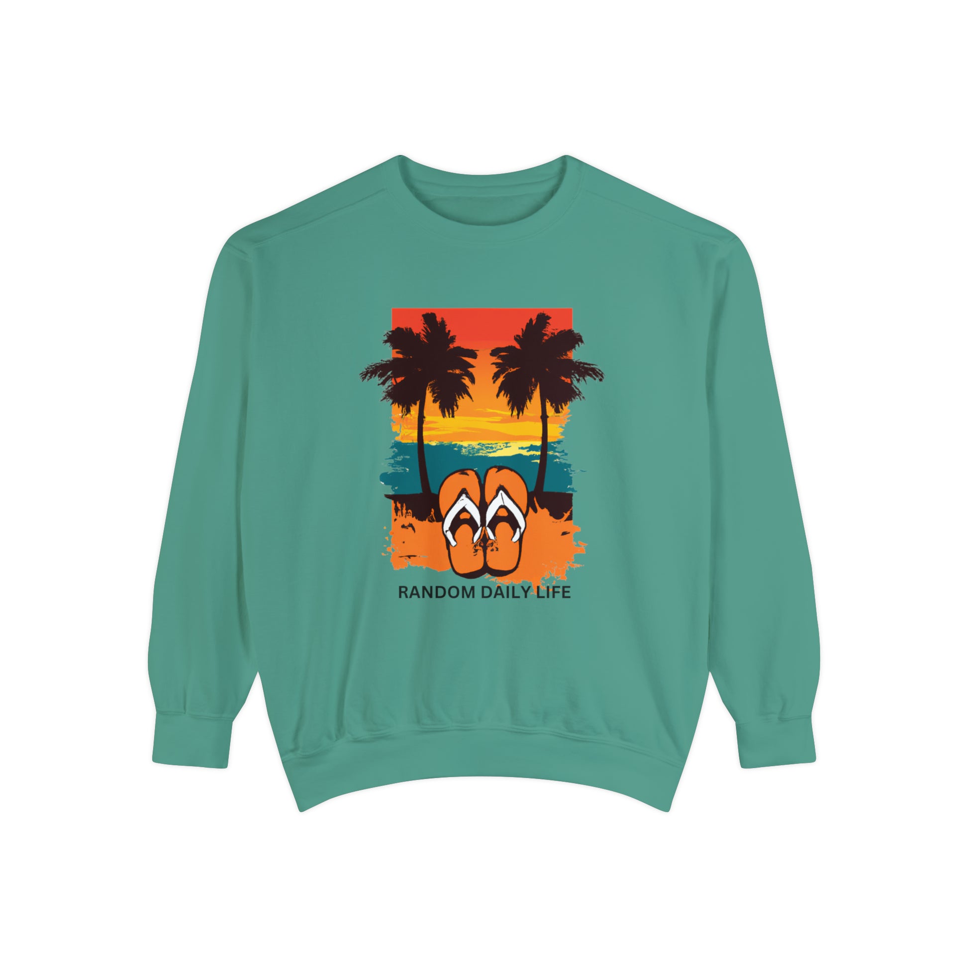 Random Daily Life ( Sunset Beach) - Unisex Garment-Dyed Sweatshirt