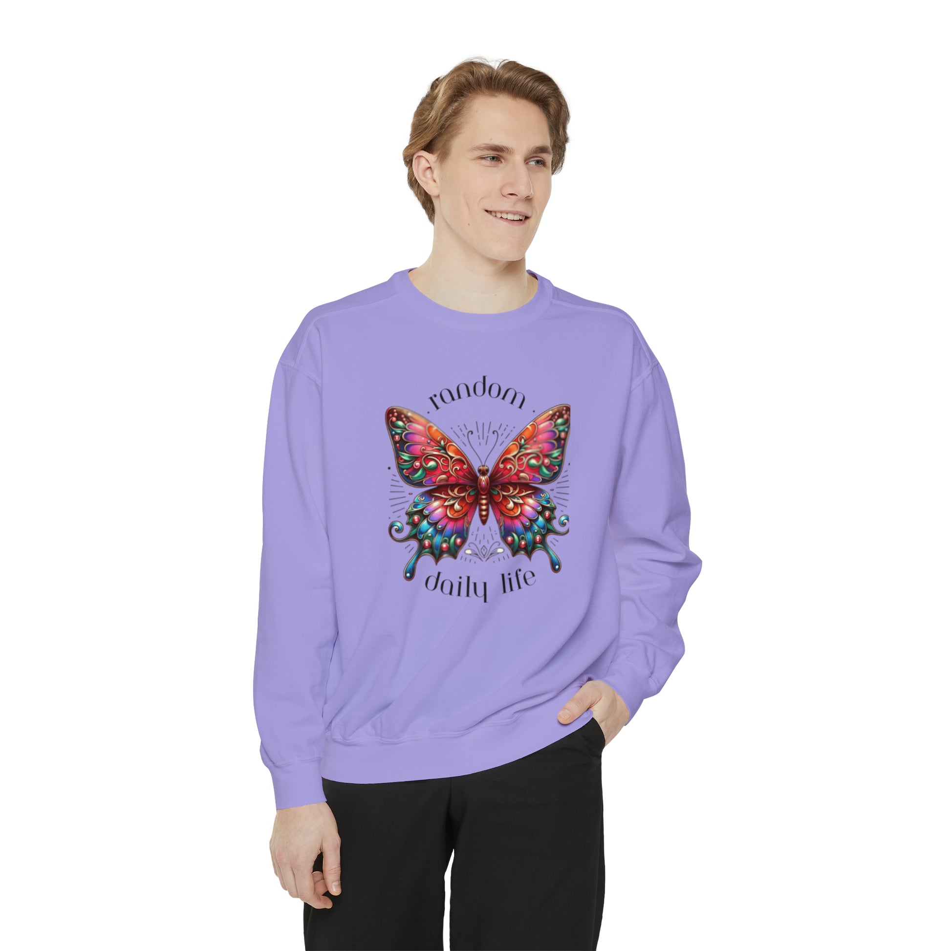 Random Daily Life ( Beautiful Butterfly) - Unisex Garment-Dyed Sweatshirt