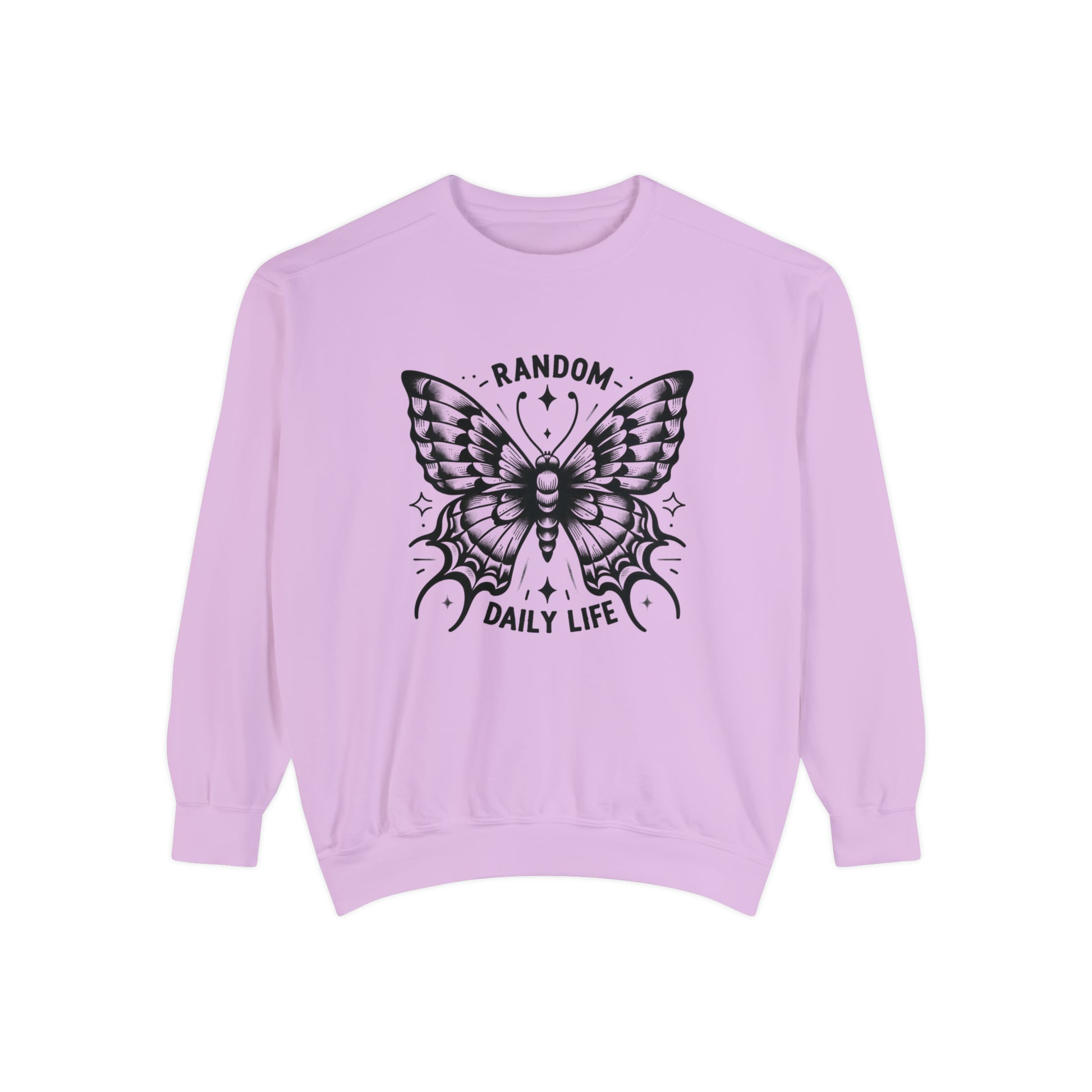 Random Daily Life ( Black Butterfly ) - Unisex Garment-Dyed Sweatshirt