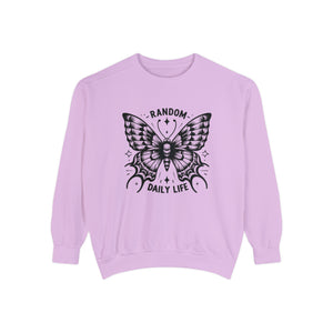 Random Daily Life ( Black Butterfly ) - Unisex Garment-Dyed Sweatshirt