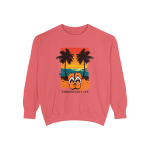 Random Daily Life ( Sunset Beach) - Unisex Garment-Dyed Sweatshirt