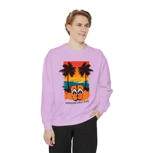 Random Daily Life ( Sunset Beach) - Unisex Garment-Dyed Sweatshirt