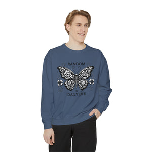 Random Daily Life ( The Grey Butterfly) - Unisex Garment-Dyed Sweatshirt