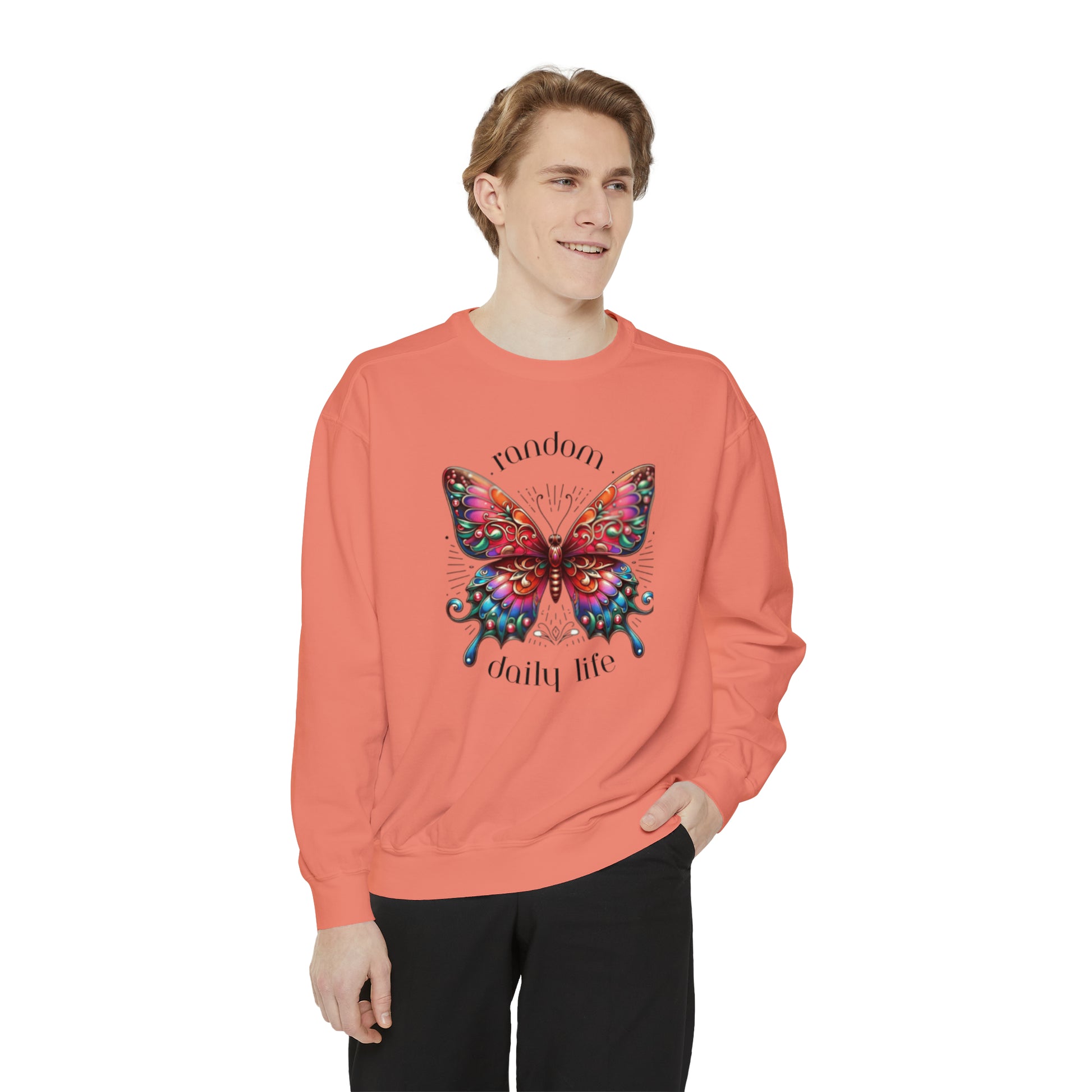 Random Daily Life ( Beautiful Butterfly) - Unisex Garment-Dyed Sweatshirt