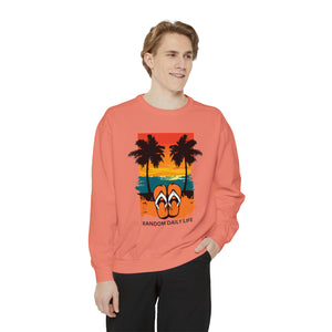 Random Daily Life ( Sunset Beach) - Unisex Garment-Dyed Sweatshirt