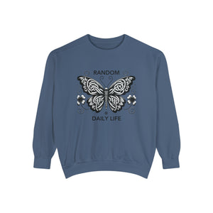 Random Daily Life ( The Grey Butterfly) - Unisex Garment-Dyed Sweatshirt