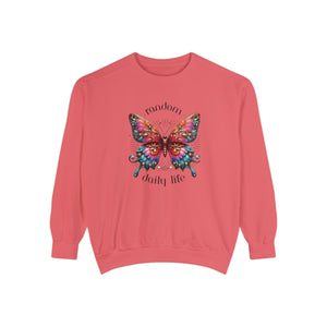 Random Daily Life ( Beautiful Butterfly) - Unisex Garment-Dyed Sweatshirt