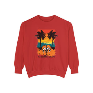 Random Daily Life ( Sunset Beach) - Unisex Garment-Dyed Sweatshirt