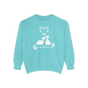 Random Daily Life ( Flower Kitty ) - Unisex Garment-Dyed Sweatshirt