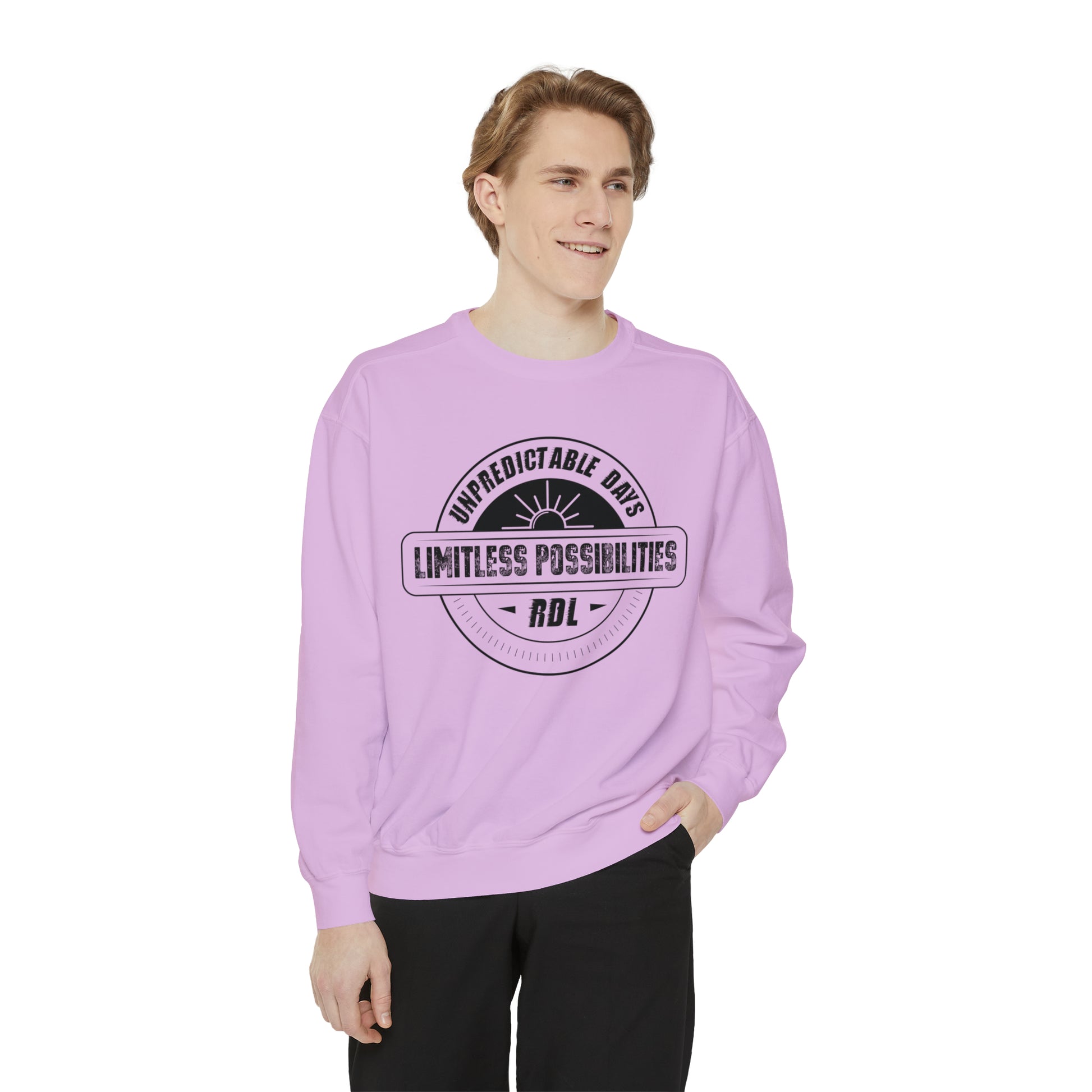 Unpredictable Days, Limitless Possibilities - Unisex Garment-Dyed Sweatshirt