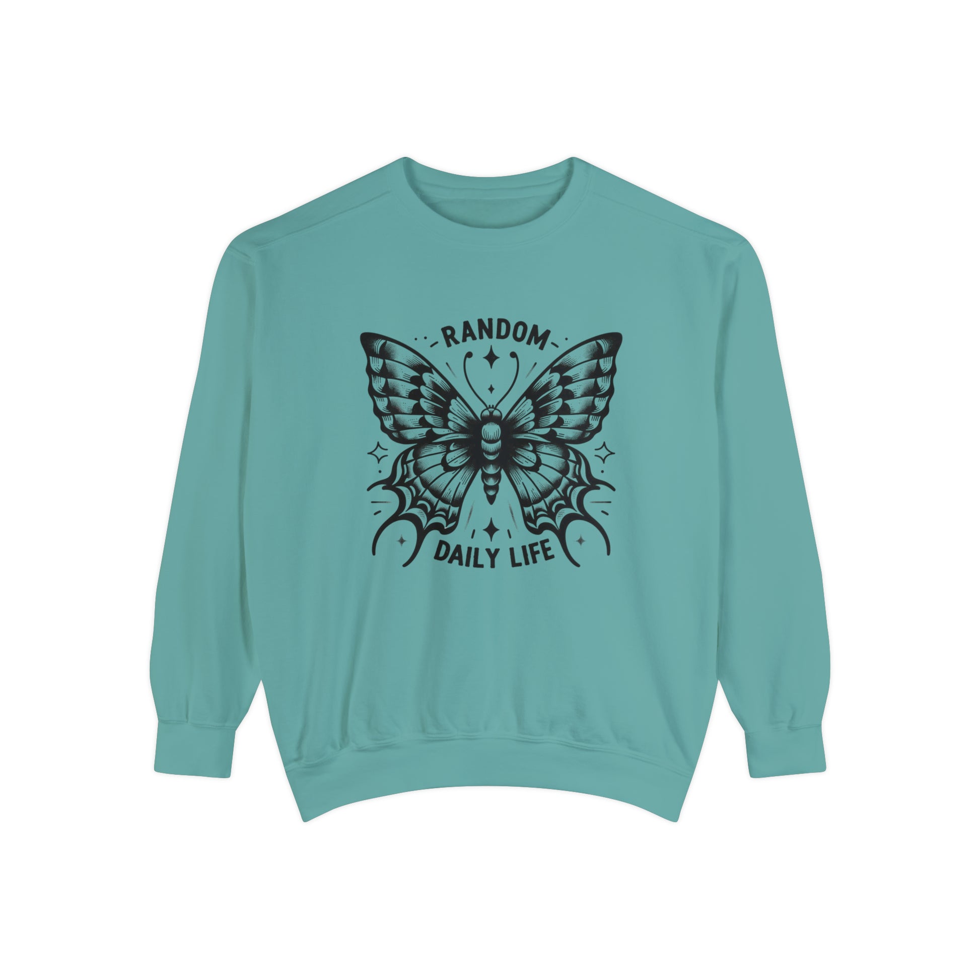 Random Daily Life ( Black Butterfly ) - Unisex Garment-Dyed Sweatshirt