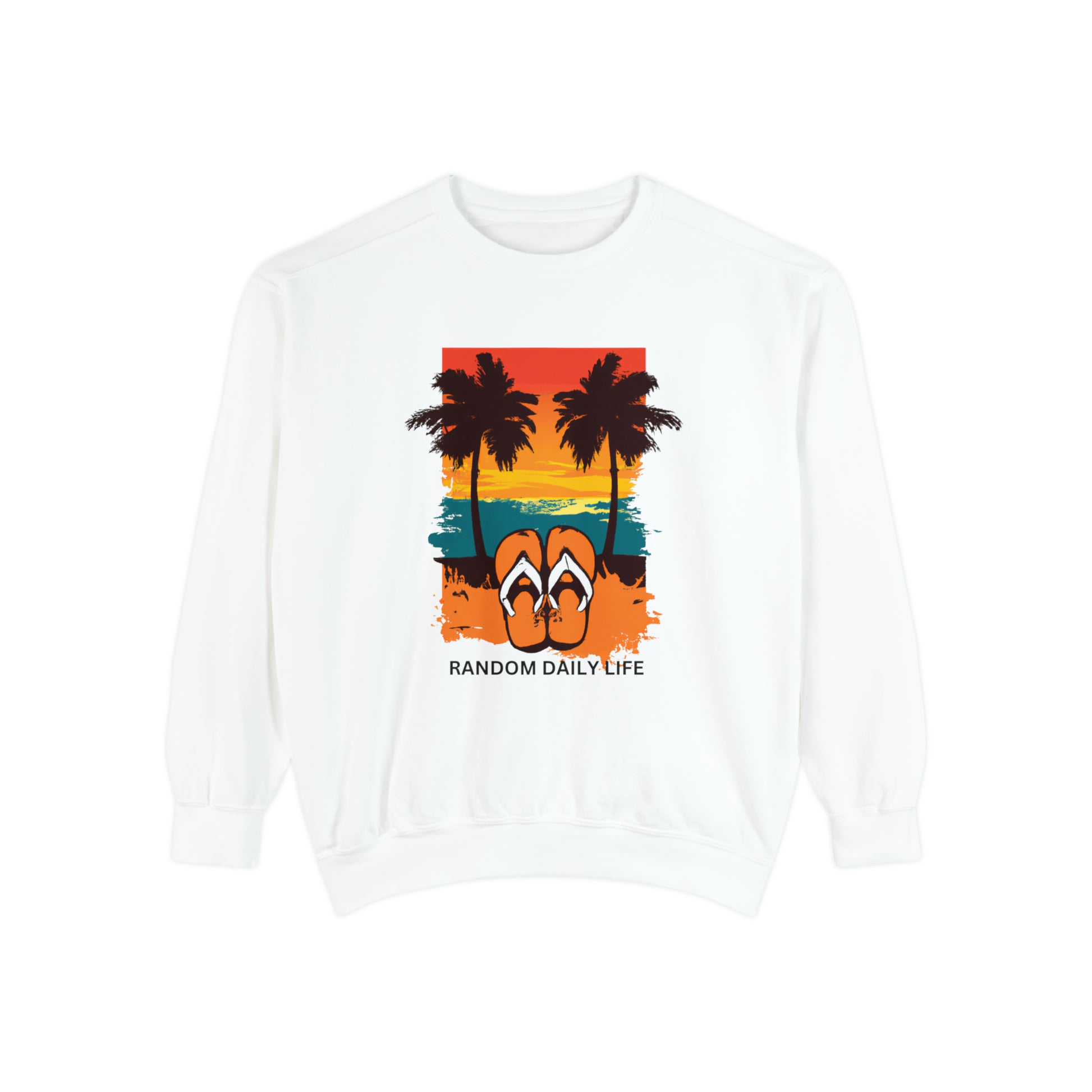 Random Daily Life ( Sunset Beach) - Unisex Garment-Dyed Sweatshirt