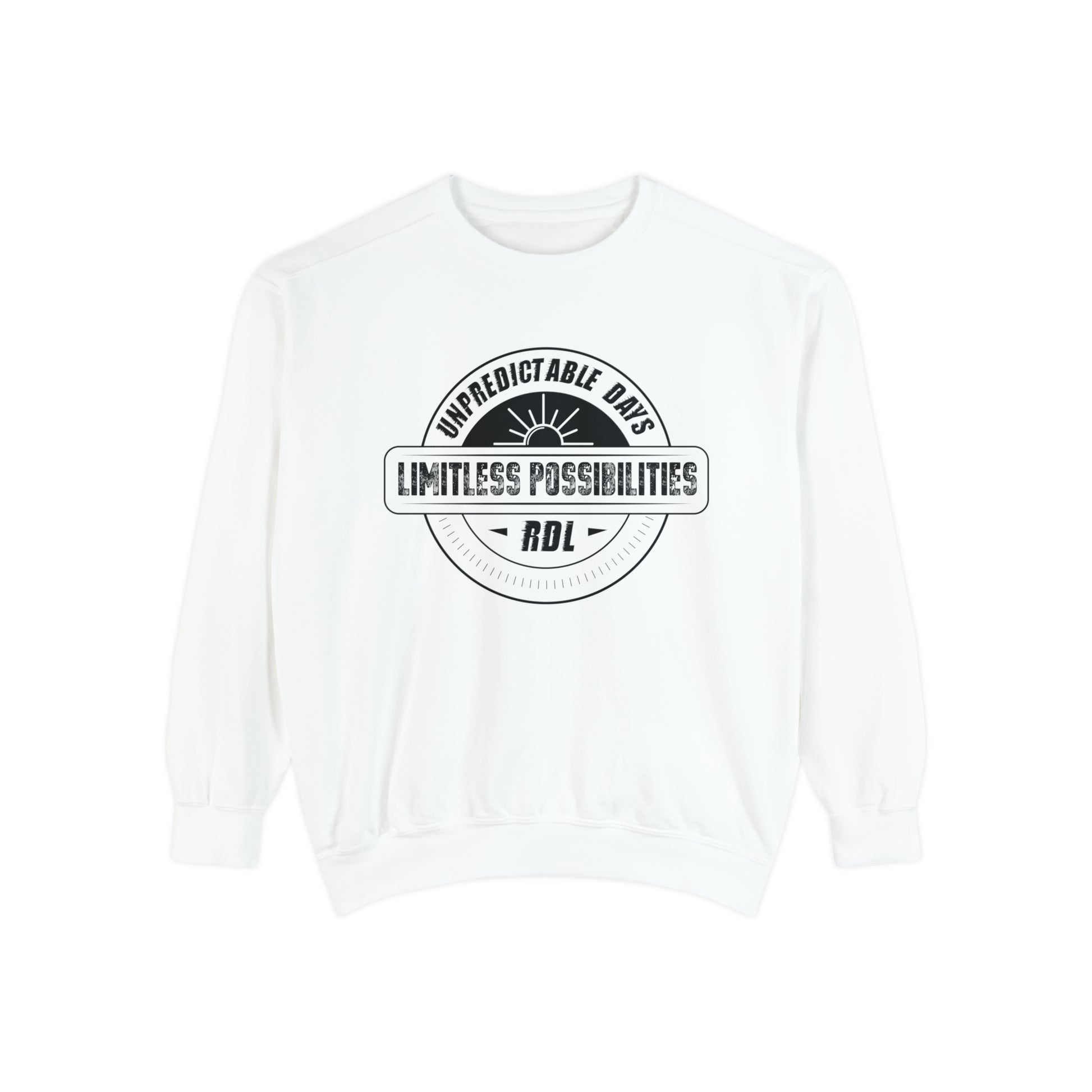 Unpredictable Days, Limitless Possibilities - Unisex Garment-Dyed Sweatshirt