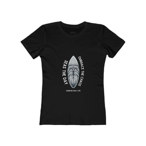Women’s Surfboard Tee – Seas the Day, Embrace the Chaos – Next Level Comfort