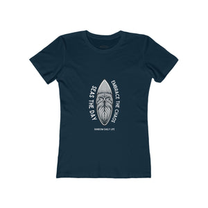 Women’s Surfboard Tee – Seas the Day, Embrace the Chaos – Next Level Comfort